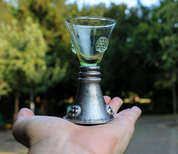 RASPBERRIES, GOBLET, HISTORICAL GLASS, TIN - TIN GOBLETS