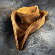 MEDIEVAL LEATHER HAT - COUVRE-CHEF