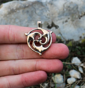 TRISKELION, SOUTHERN GALIA, PENDANT, BRONZE - BRONZE HISTORICAL JEWELS