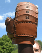 LEATHER GAUNTLET FOR SWORD FIGHT, FOR RIGHT HAND - LEATHER ARMOUR/GLOVES