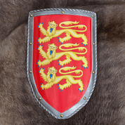 ENGLAND, MEDIEVAL SHIELD - METAL, HANDMADE - PAINTED SHIELDS