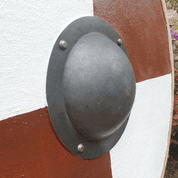 VIKING SHIELD FOR RE-ENACTMENT, RED AND WHITE - LIVING HISTORY SHIELDS