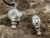 KELTISCHER KOPF, SILBER, ANHÄNGER - ANHÄNGER - SCHMUCK, SILBER