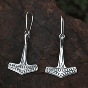 THOR'S HAMMER, SILVER EARRINGS - EARRINGS