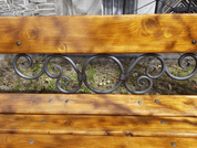 ART NOUVEAU PARK BENCH - FORGED IRON HOME ACCESSORIES