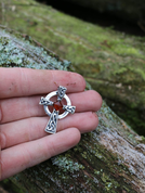 CELTIC CROSS, PENDENTIF, ARGENT, AMBRE - AMBRE ET ARGENT