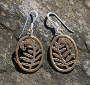 FOUGÈRE, BOUCLES D'OREILLES EN BRONZE - BOUCLES D'OREILLES - BRONZE