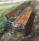 ART NOUVEAU PARK BENCH - FORGED IRON HOME ACCESSORIES