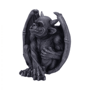 FIGURE VICTOR DARK BLACK GROTESQUE GARGOYLE - FIGURINES, LAMPES