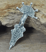 FIBULA - BRIDGE SLAVIC PENDANT, SERBIA, SILVER 925 - PENDANTS