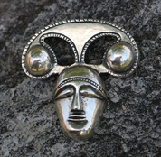 KELTISCHER KOPF, LA TÉNE KUNSTSTIL, AMULETT, SILBER 925 - ANHÄNGER - SCHMUCK, SILBER