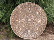 AZTEC CALENDAR WALL DECORATION 29CM WOOD - WOODEN STATUES, PLAQUES, BOXES