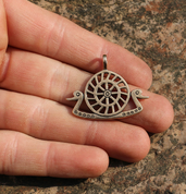 SWAN SHIP WITH SUN, BRONZE AGE, BRONZE PENDANT - PENDANTS, NECKLACES