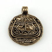 BATEAU VIKING - PENDENTIF EN BRONZE - PENDENTIFS, COLLIERS