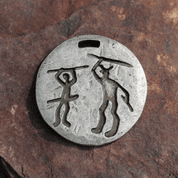 WARRIOR PENDANT, TANUM PETROGLYPH, ZINC - VIKING PENDANTS