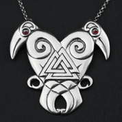 COEUR DU NORD, HUGIN ET MUNIN, COLLIER VIKING EN ARGENT - COLLIERS