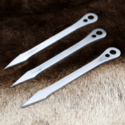 THE VETERAN THROWING KNIVES, SET OF 3 POLISHED - SHARP BLADES - THROWING KNIVES