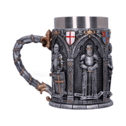 THE VOW ENGLISH ARMOURED KNIGHT LATIN OATH TANKARD 15.3 CM - TASSES, VERRES, OREILLERS
