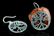 TREE - ARBOR, EARRINGS, SILVER - MYSTICA SILVER COLLECTION - EARRINGS
