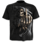 BONE FINGER - T-SHIRT BLACK - T-SHIRTS POUR HOMMES, SPIRAL DIRECT