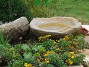 BOL DE JARDIN EN PIERRE - GRÈS - DÉCOR DE JARDIN