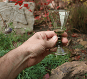 GLASS GOBLET, 17TH CENTURY, BOHEMIA - HISTORICAL GLASS