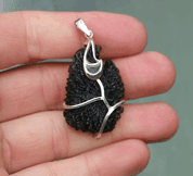 HEDA, PENDENTIF EN ARGENT, MOLDAVITE AG 925 - BIJOUX À MOLDAVITES TCHÈQUES