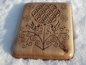 FLOWER OF LIFE, WOOD CARVING - GARDEN DECOR