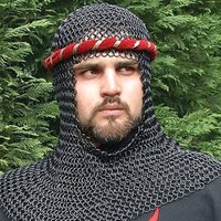 Camail Médiéval Coton Blanc - Coiffe Armure Pour Costume GN - ACIMMI