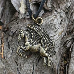 PEGASUS, pendant, zinc antique brass