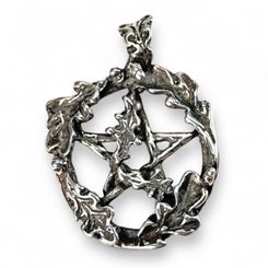 OAK PENTACLE, silver pendant
