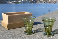TWO SHOT GLASSES, forrest glass - 2 pcs
