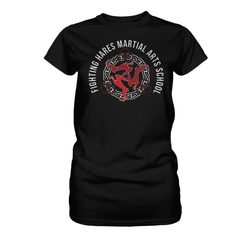 Fighting Hares, schwarzes Frauen-T-Shirt