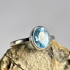 RIVA, ring, blue topaz, silver 925/1000