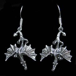 DRAGONS - silver earrings Ag 925