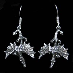 DRAGONS - boucles d'oreilles en argent Ag 925