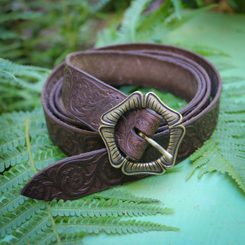 ALBION, brown Leather Belt