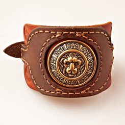 VIKING LEATHER BRACELET, Thor's Hammer Oseberg