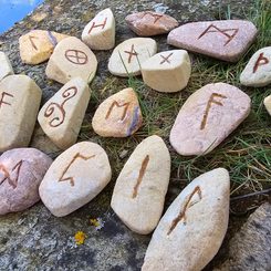 RUNES, engraved in sandstone
