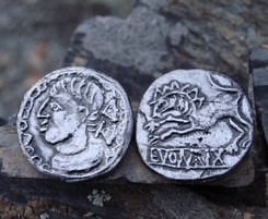 EVOIVRIX, keltische Tetradrachme, Replik