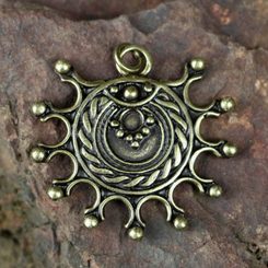 DOPPELKREIS, slawisches Amulett, Zink