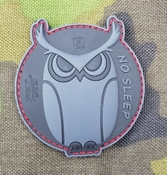 OWL - NO SLEEP, 3D rubber patch