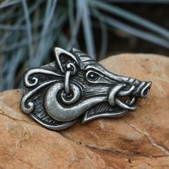 Celtic Boar - head, pendant, zinc