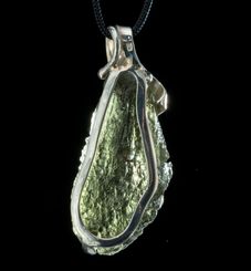 ERIS, Czech Moldavite Sterling Silver Pendant