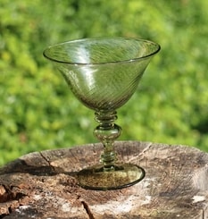 Glass for Champagne, green glass