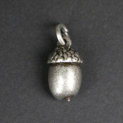 ACORN, oak pendant, zinc, antique silver