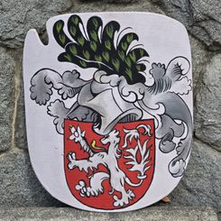 BOUCLIER DE CHEVALIER - Tartsche, bouclier médiéval, royaume de Bohême