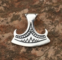 PERUN'S BEARDED AXE, silver pendant