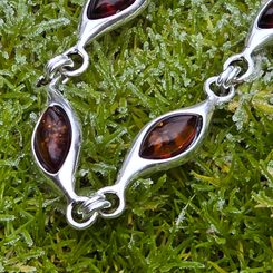 OWL, amber, silver pendant