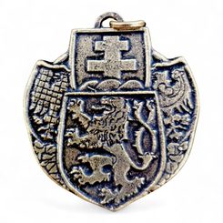 MARQUE LÉGIONNAIRE UNIE, pendentif, zinc, laiton ancien